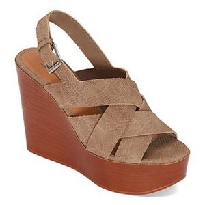 NWT a.n.a Dorian Wedge Heeled Sandals